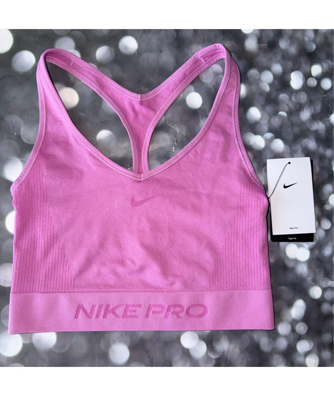 NIKE Розовая полиэстеровая майка, фото 4