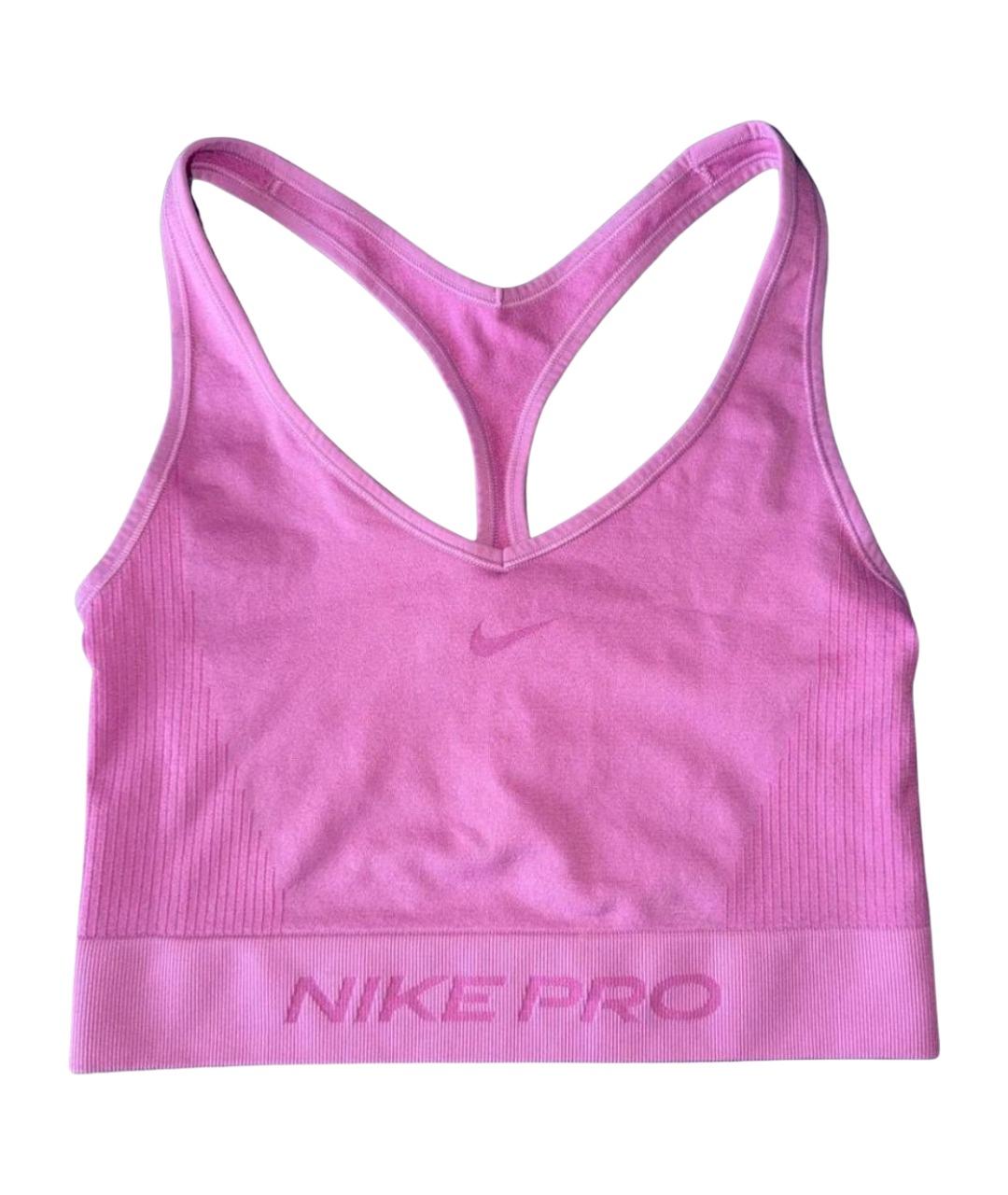NIKE Розовая полиэстеровая майка, фото 10