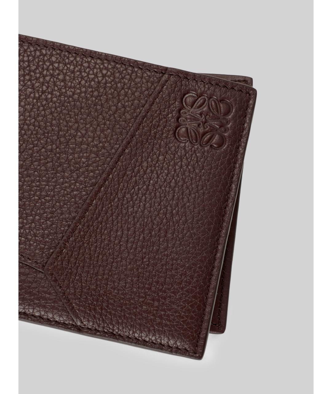 LOEWE Коричневый кожаный кошелек, фото 5