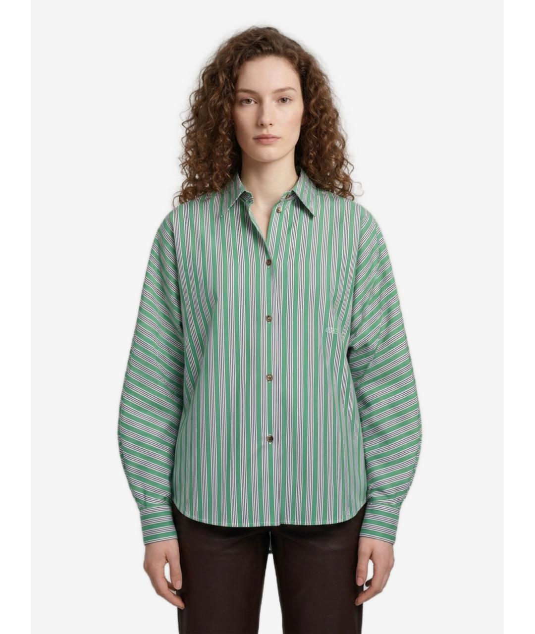 LOEWE Зеленая хлопковая рубашка, фото 4