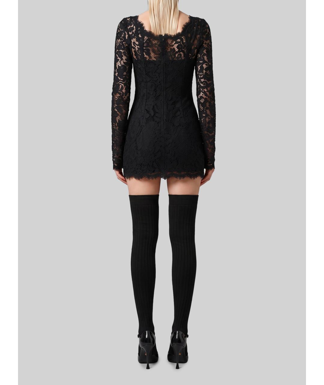 DOLCE&GABBANA Черное хлопковое вечернее платье, фото 5