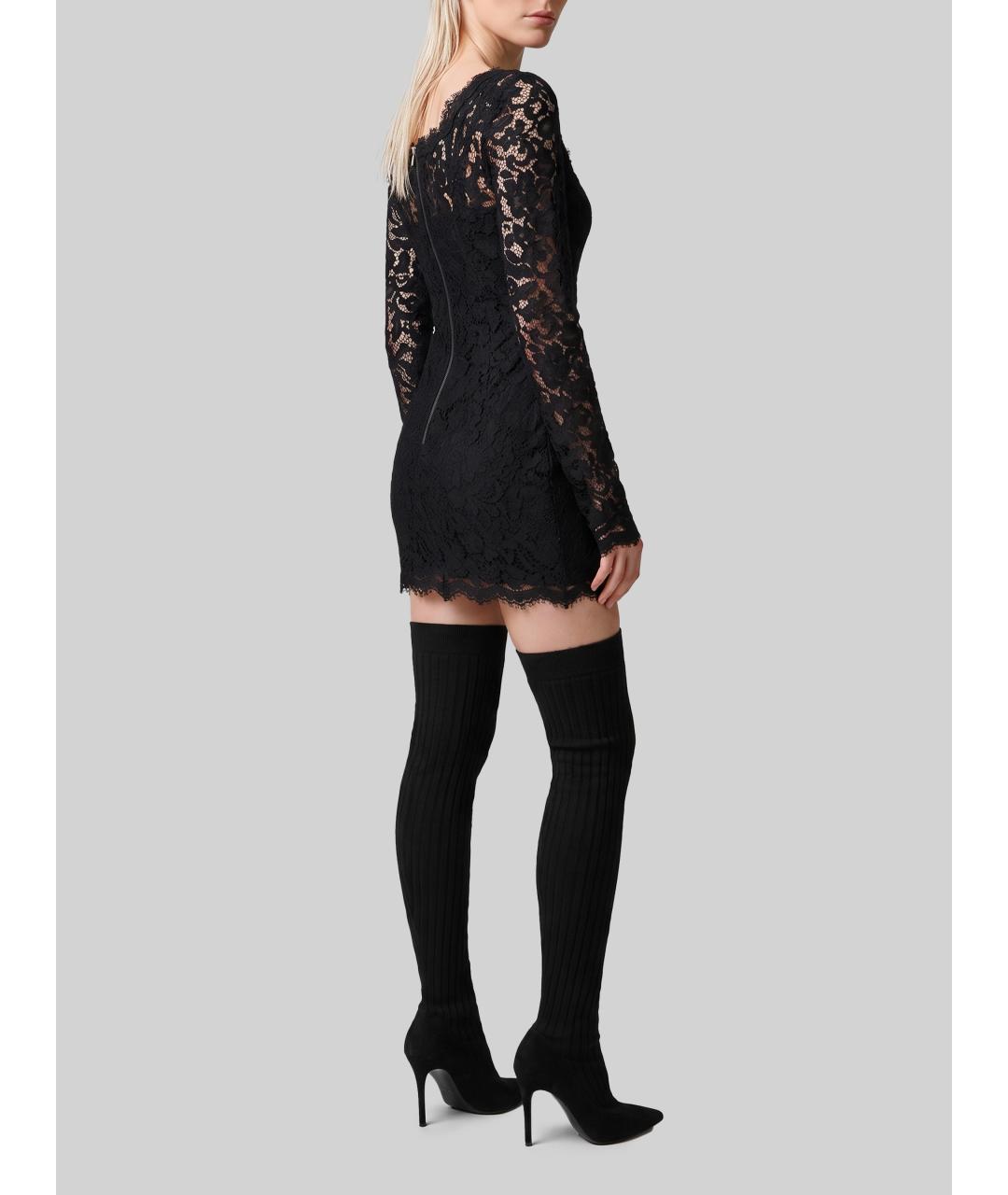 DOLCE&GABBANA Черное хлопковое вечернее платье, фото 4