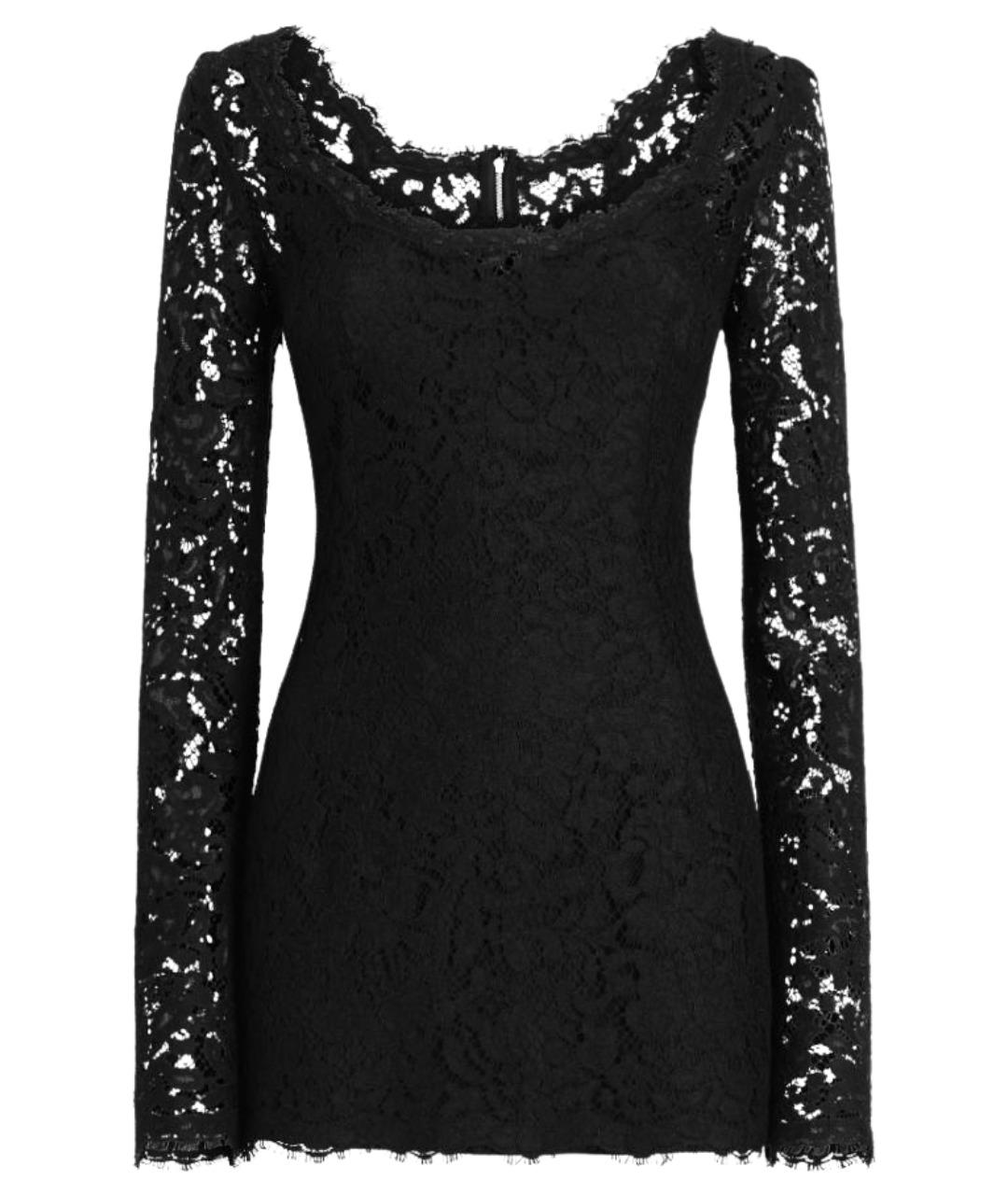 DOLCE&GABBANA Черное хлопковое вечернее платье, фото 1