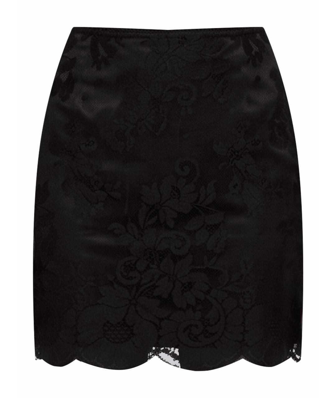 DOLCE&GABBANA Черная вискозная юбка мини, фото 1