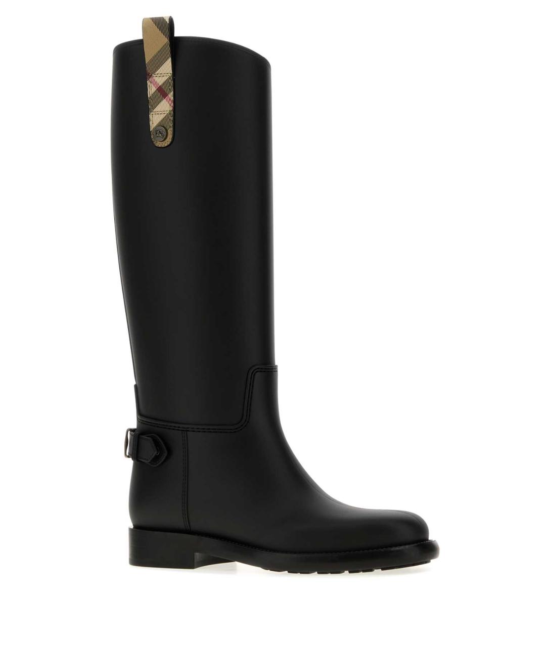 BURBERRY Черные резиновые сапоги, фото 2