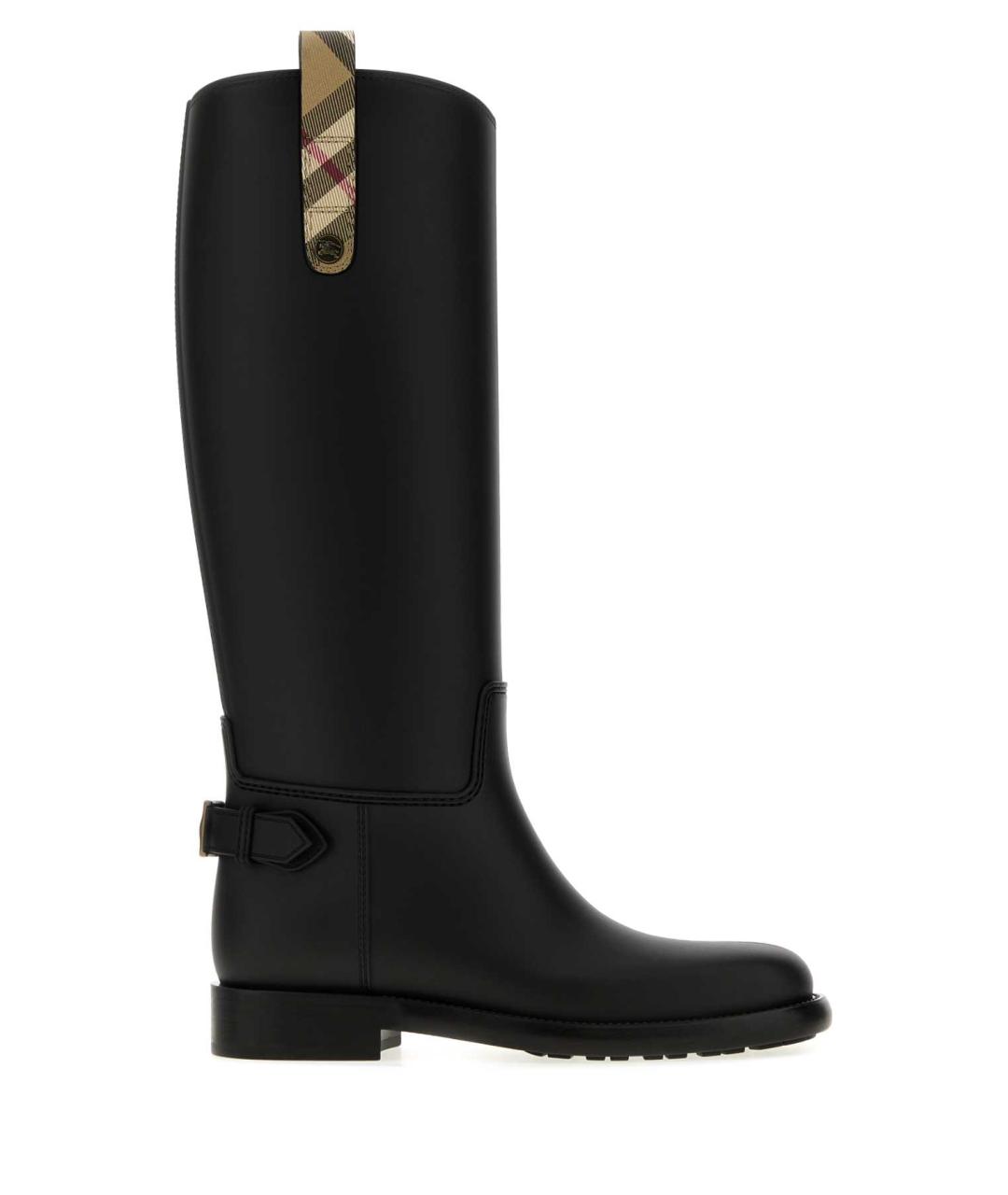 BURBERRY Черные резиновые сапоги, фото 1