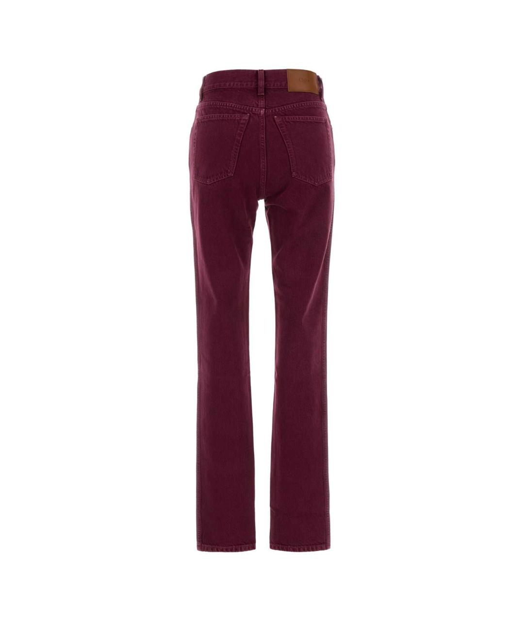 CHLOE Фиолетовые хлопковые прямые брюки, фото 2