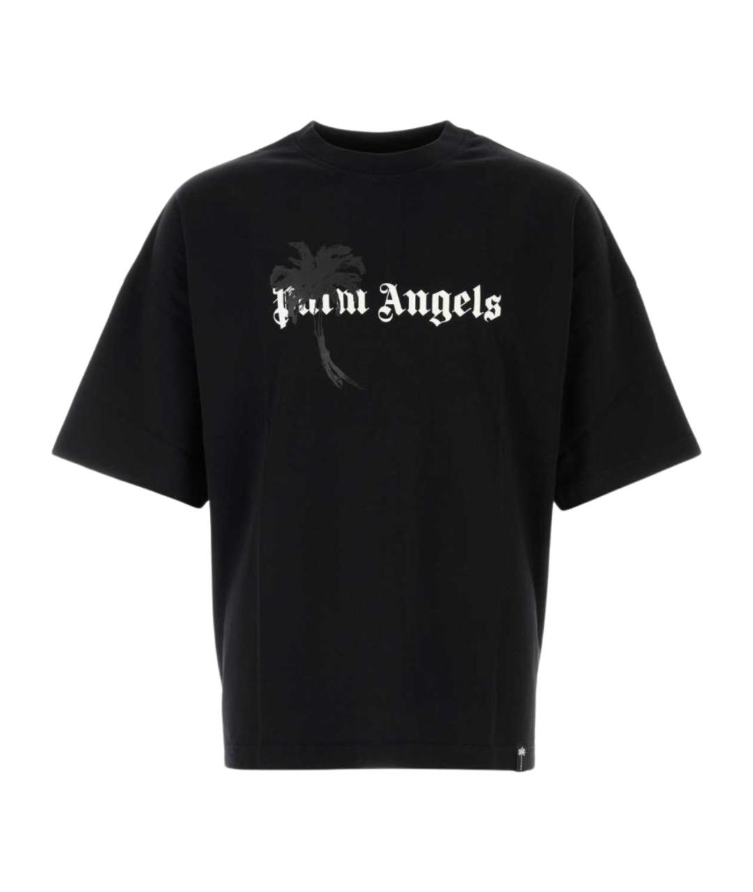 PALM ANGELS Черная хлопковая футболка, фото 1