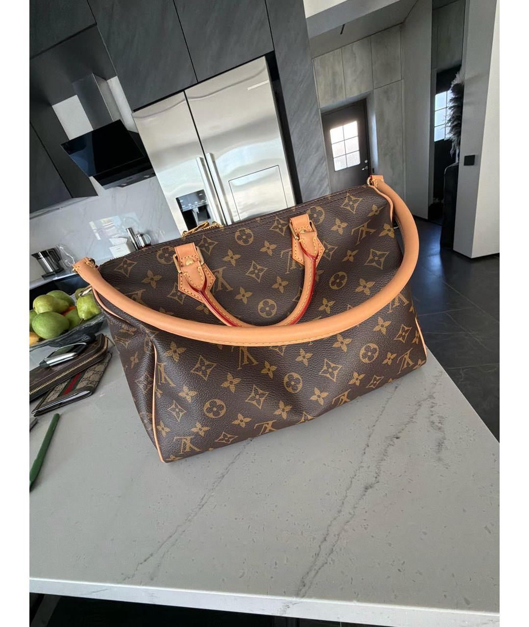 LOUIS VUITTON Коричневая сумка тоут, фото 3