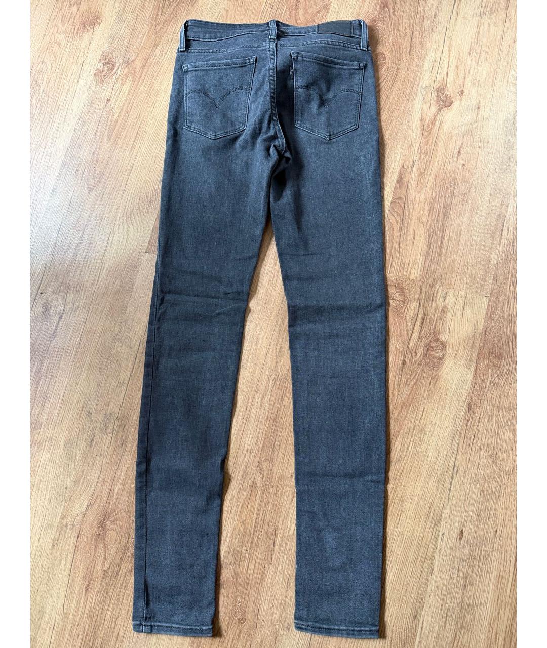 LEVI'S Антрацитовые хлопко-эластановые джинсы слим, фото 2