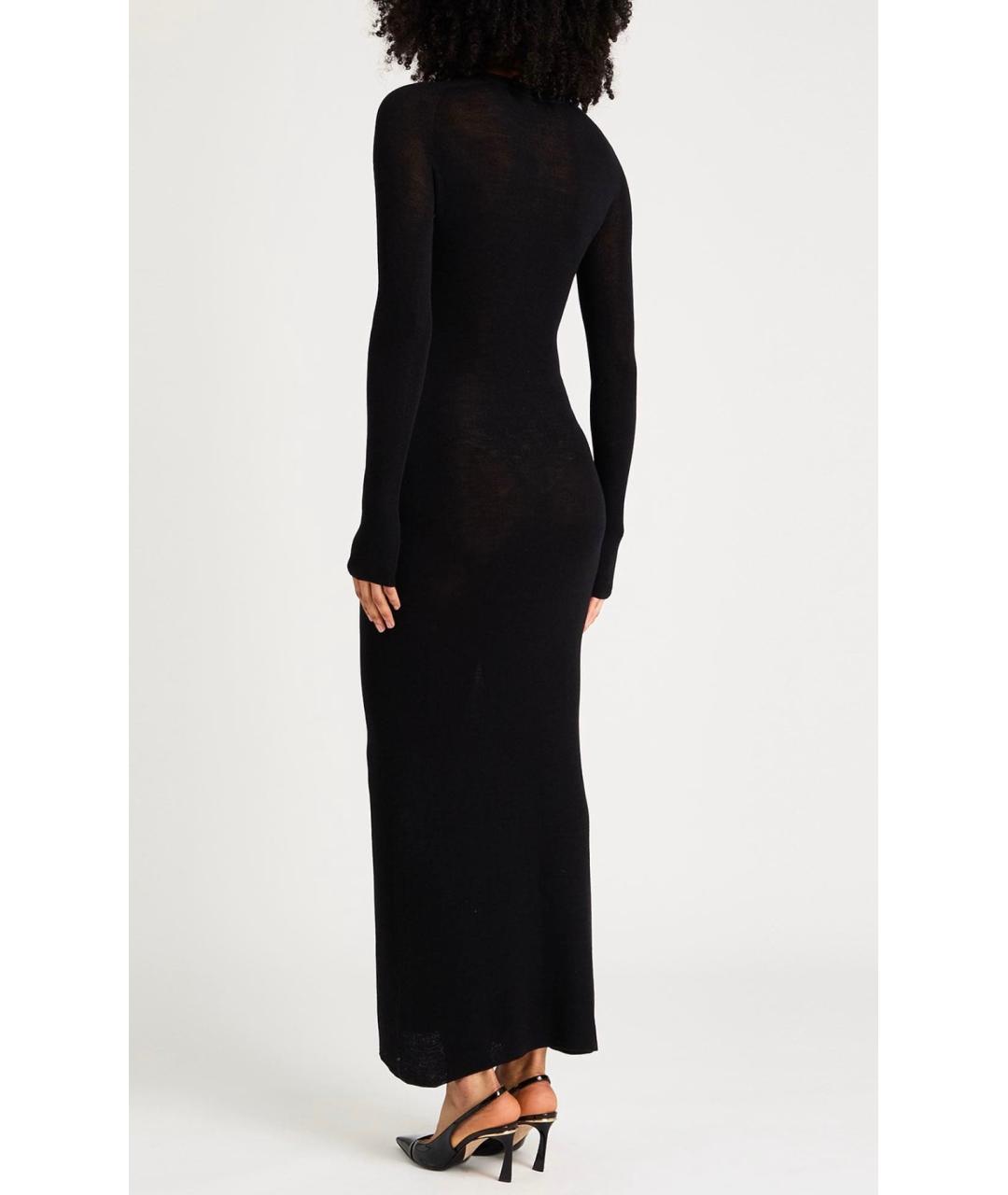 VERSACE Черное шерстяное коктейльное платье, фото 3
