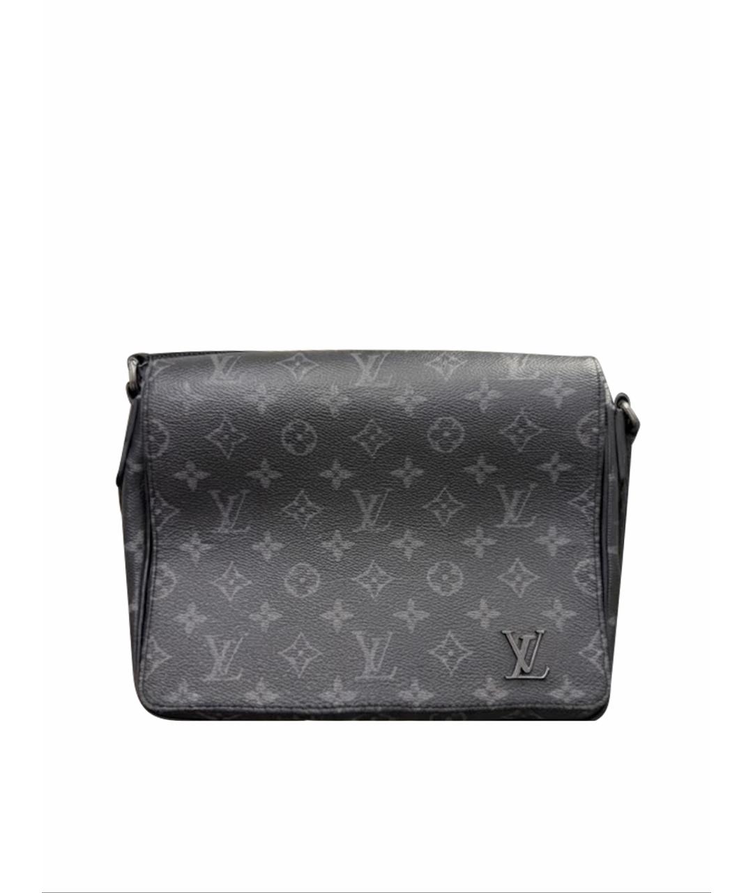 LOUIS VUITTON Черная сумка на плечо из канвы, фото 1
