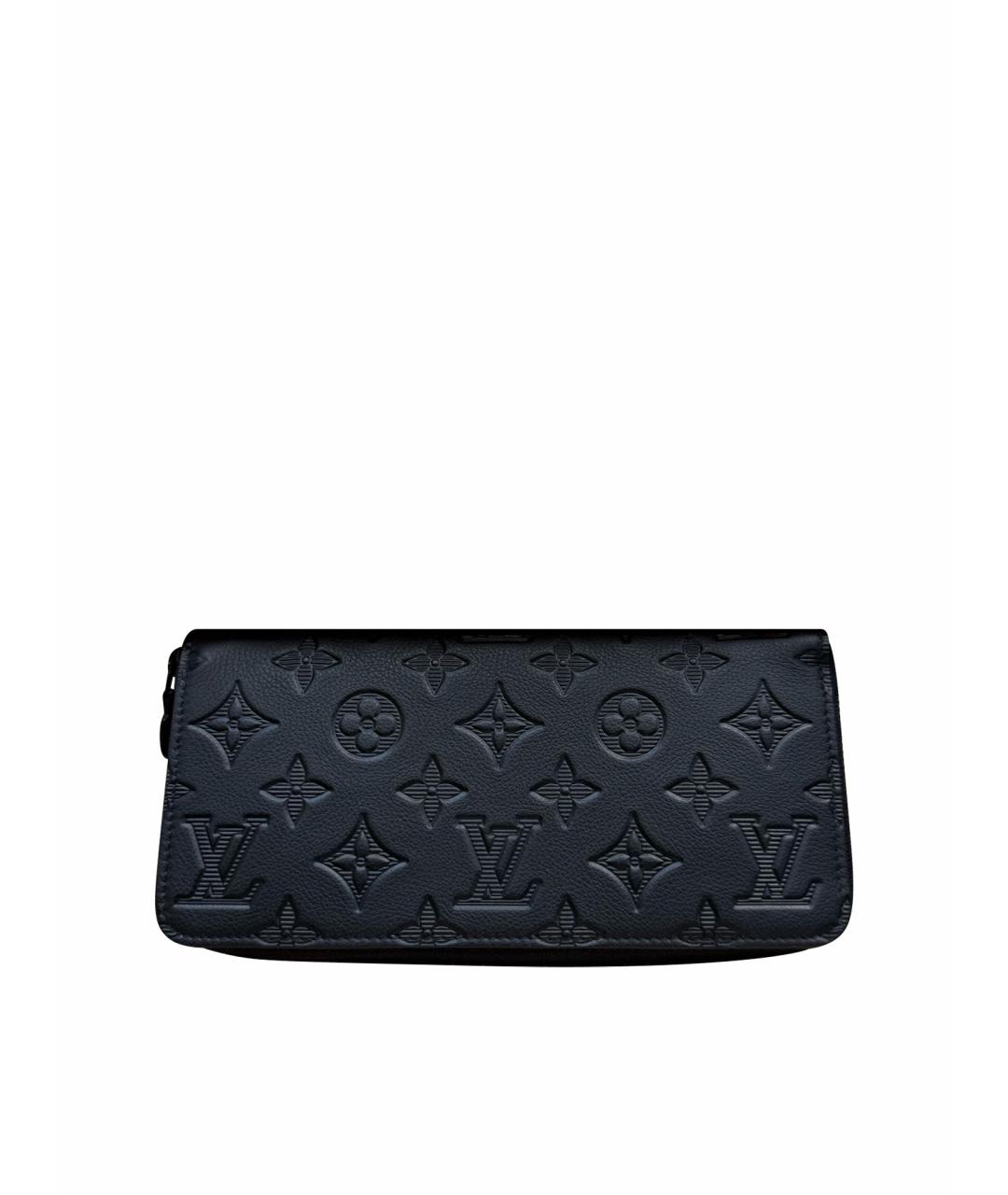 LOUIS VUITTON Черный кожаный кошелек, фото 1