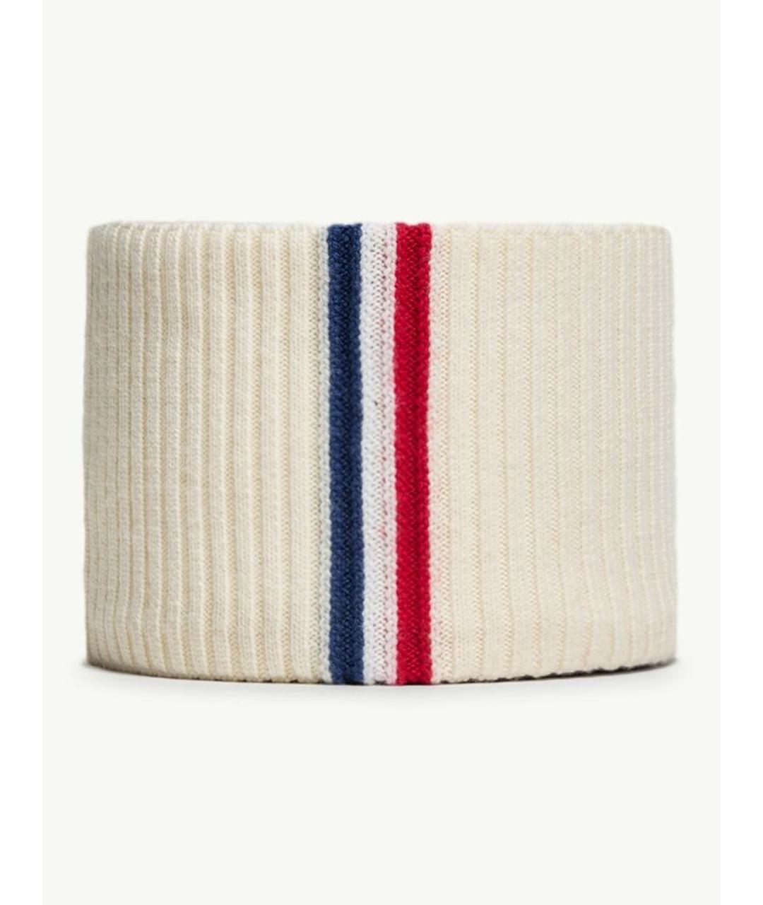 MONCLER Белая шерстяная повязка на голову, фото 4