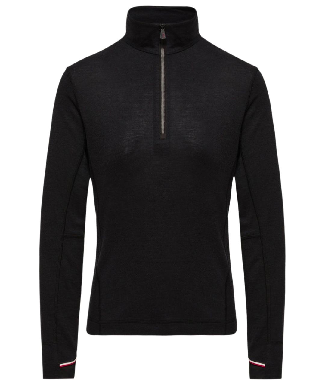 MONCLER Черный шерстяной джемпер / свитер, фото 1