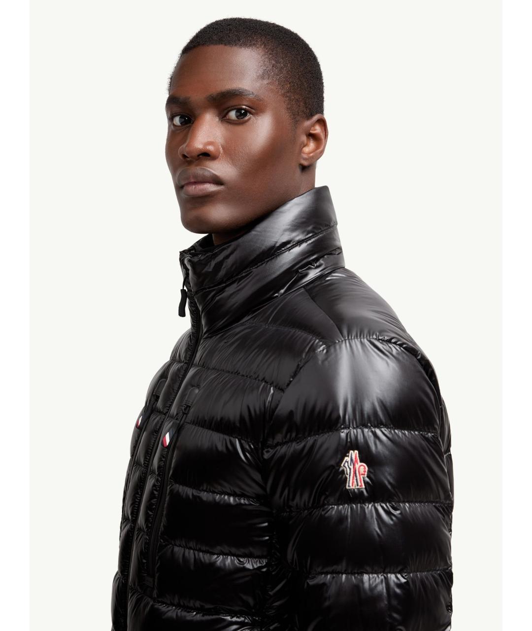 MONCLER Черный полиамидовый пуховик, фото 3