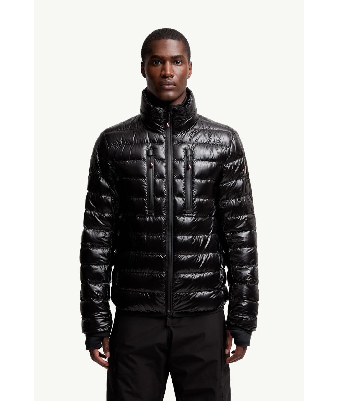 MONCLER Черный полиамидовый пуховик, фото 4