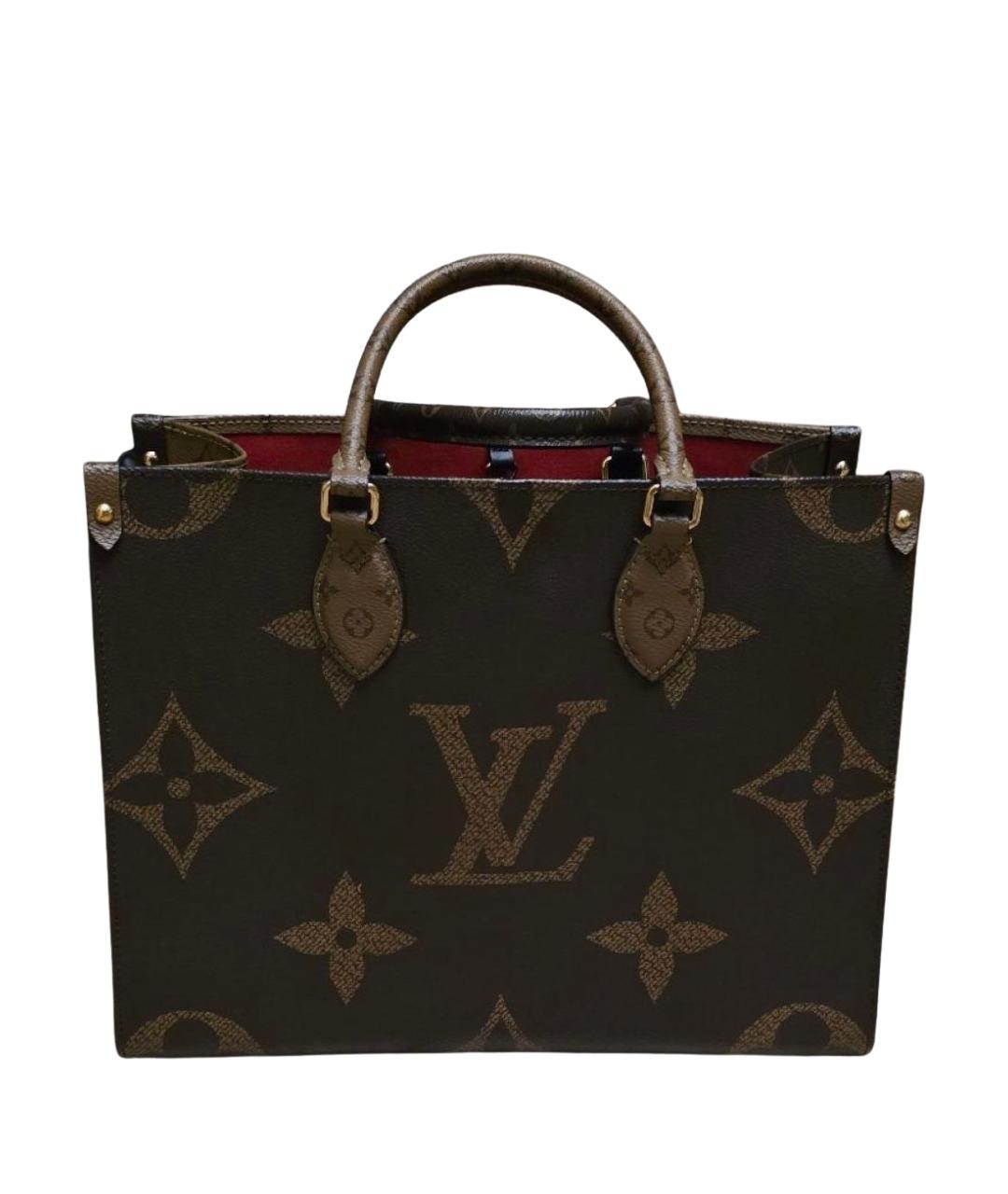 LOUIS VUITTON Коричневая сумка тоут из канвы, фото 1