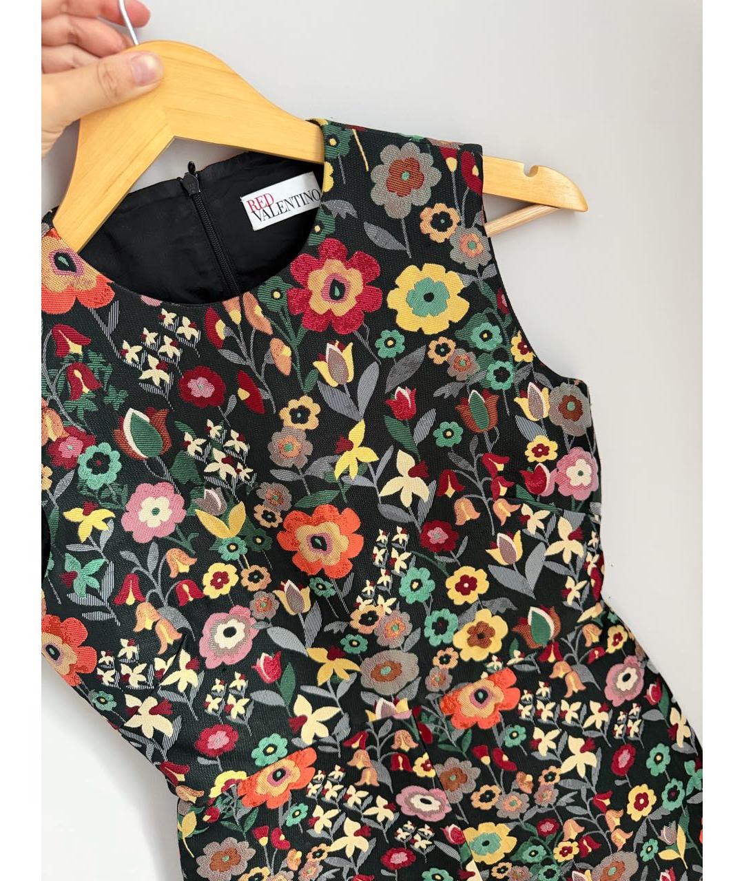 RED VALENTINO Черное коктейльное платье, фото 4