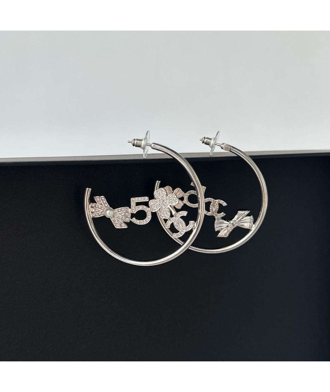 CHANEL Серебряные серьги, фото 2