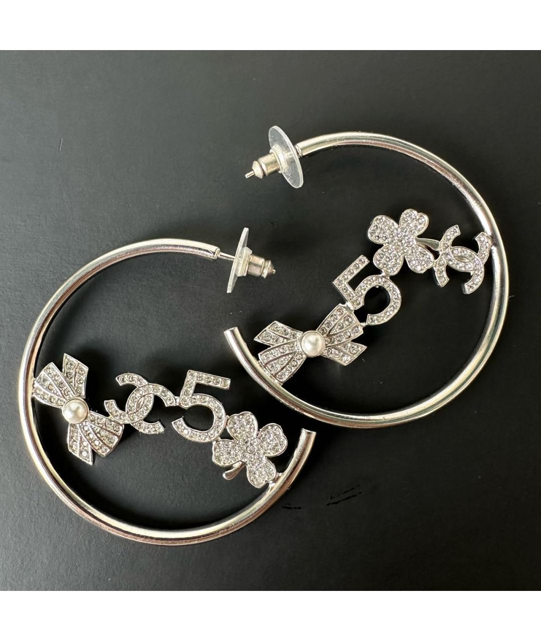 CHANEL Серебряные серьги, фото 3