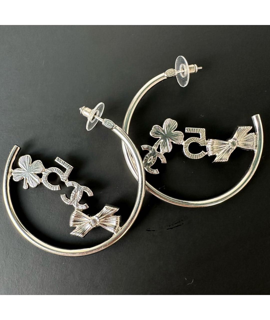 CHANEL Серебряные серьги, фото 6