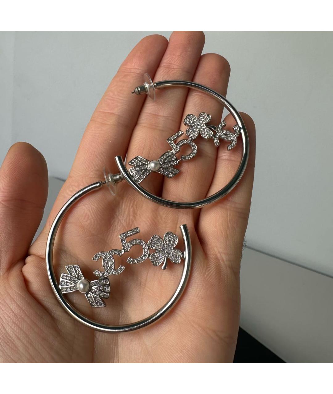 CHANEL Серебряные серьги, фото 5