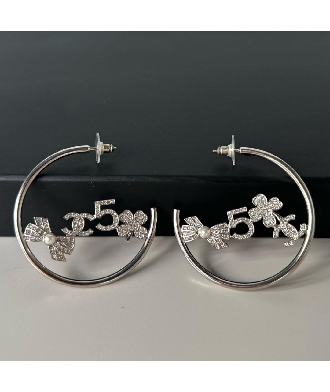 CHANEL Серебряные серьги, фото 9