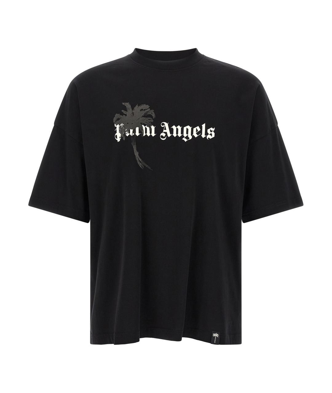 PALM ANGELS Черная хлопковая футболка, фото 1