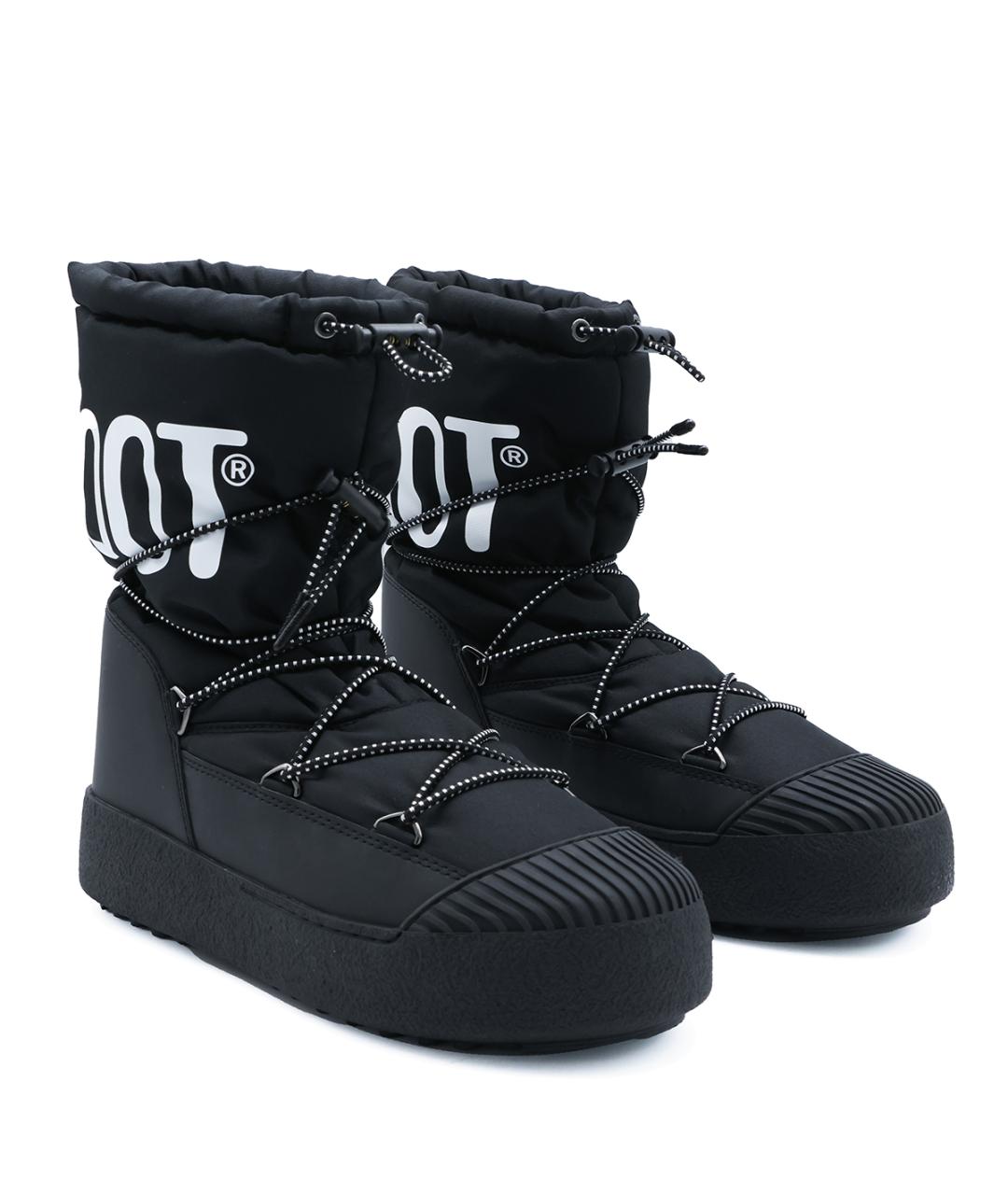 MOON BOOT Черные текстильные высокие ботинки, фото 2