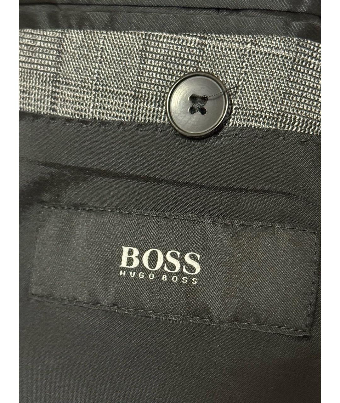 HUGO BOSS Серый шерстяной пиджак, фото 2