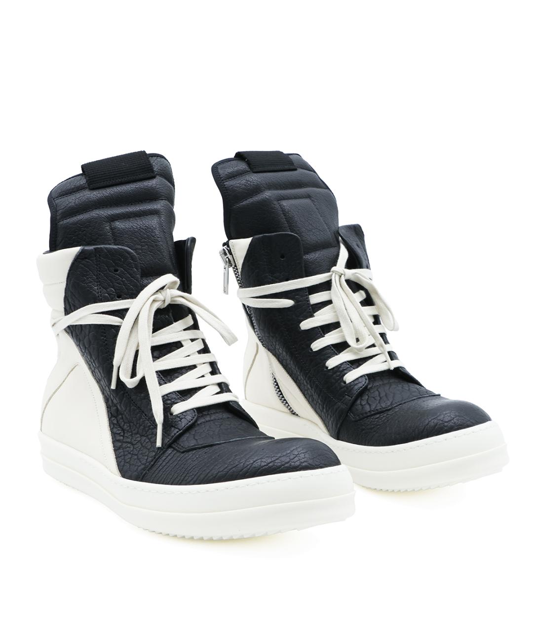 RICK OWENS Мульти кожаные высокие кроссовки / кеды, фото 2