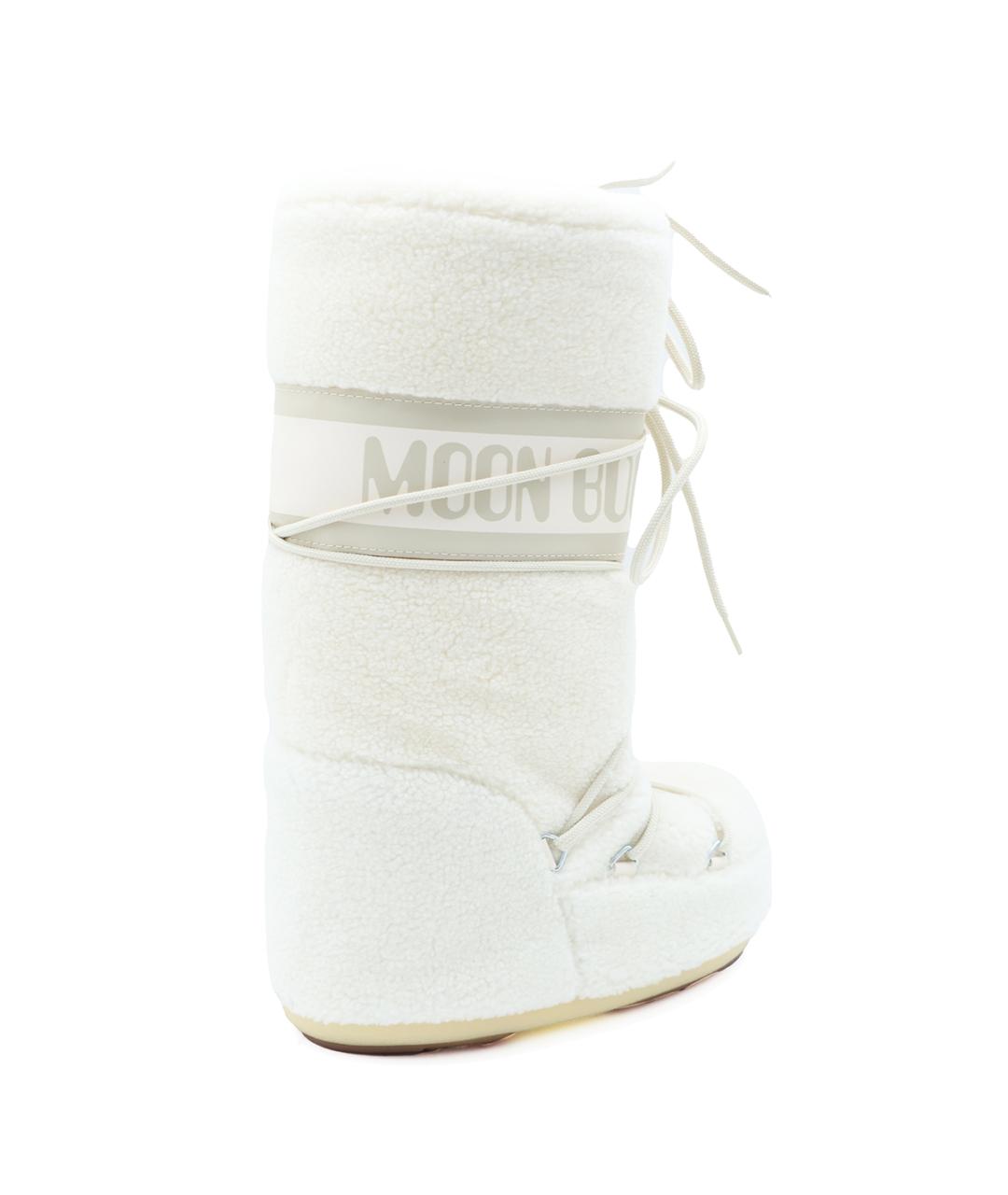 MOON BOOT Белые текстильные ботинки, фото 3
