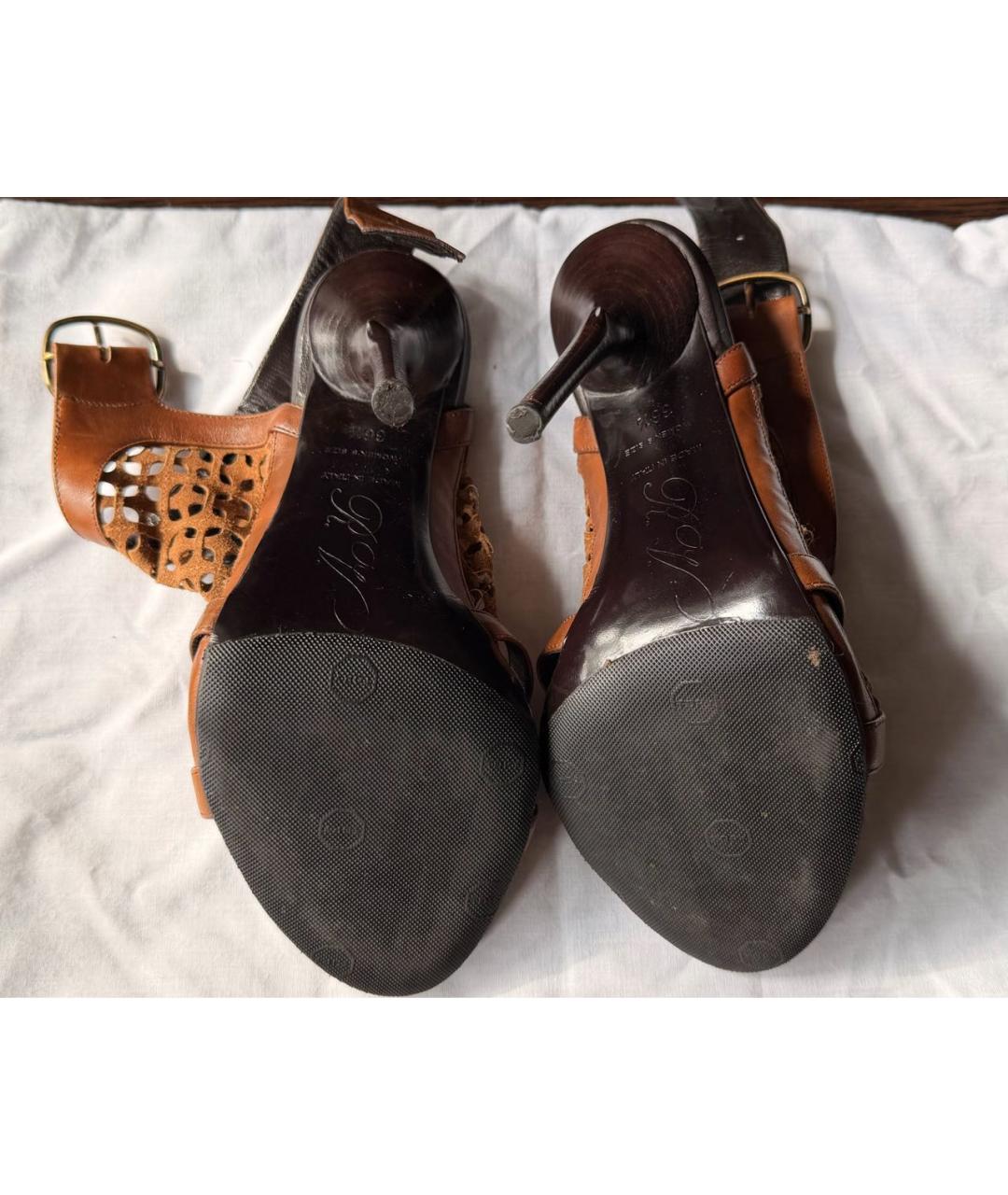 ROGER VIVIER Коричневые кожаные туфли, фото 3