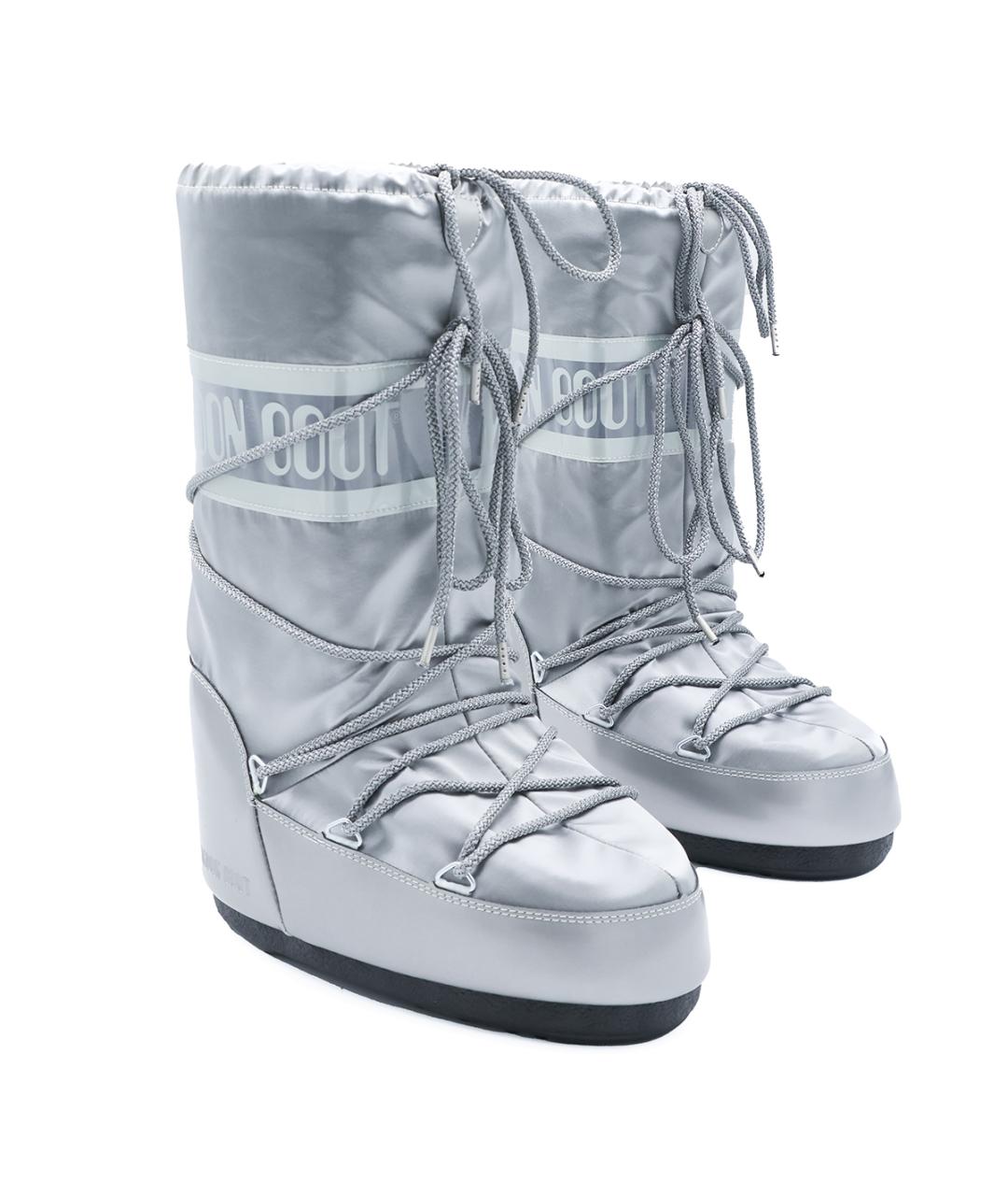 MOON BOOT Серебряные ботинки, фото 2