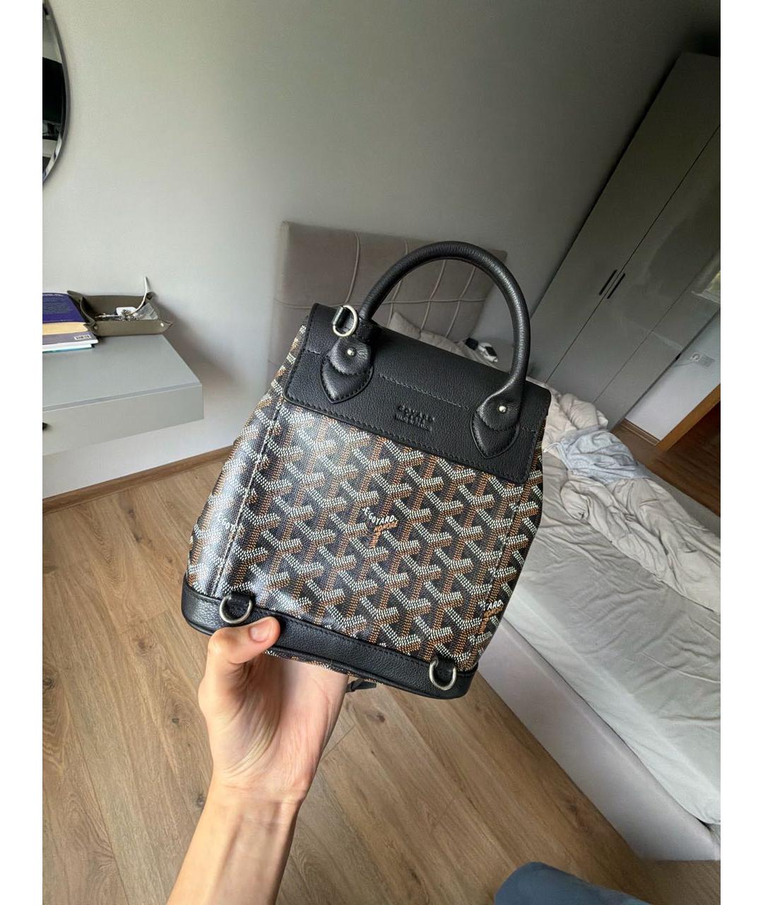 GOYARD Коричневый рюкзак из канвы, фото 3