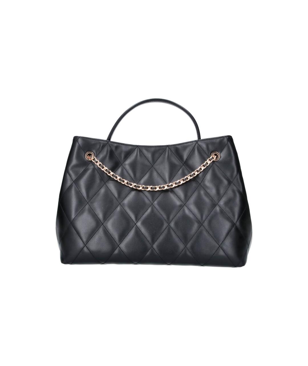 TORY BURCH Черная кожаная сумка тоут, фото 3