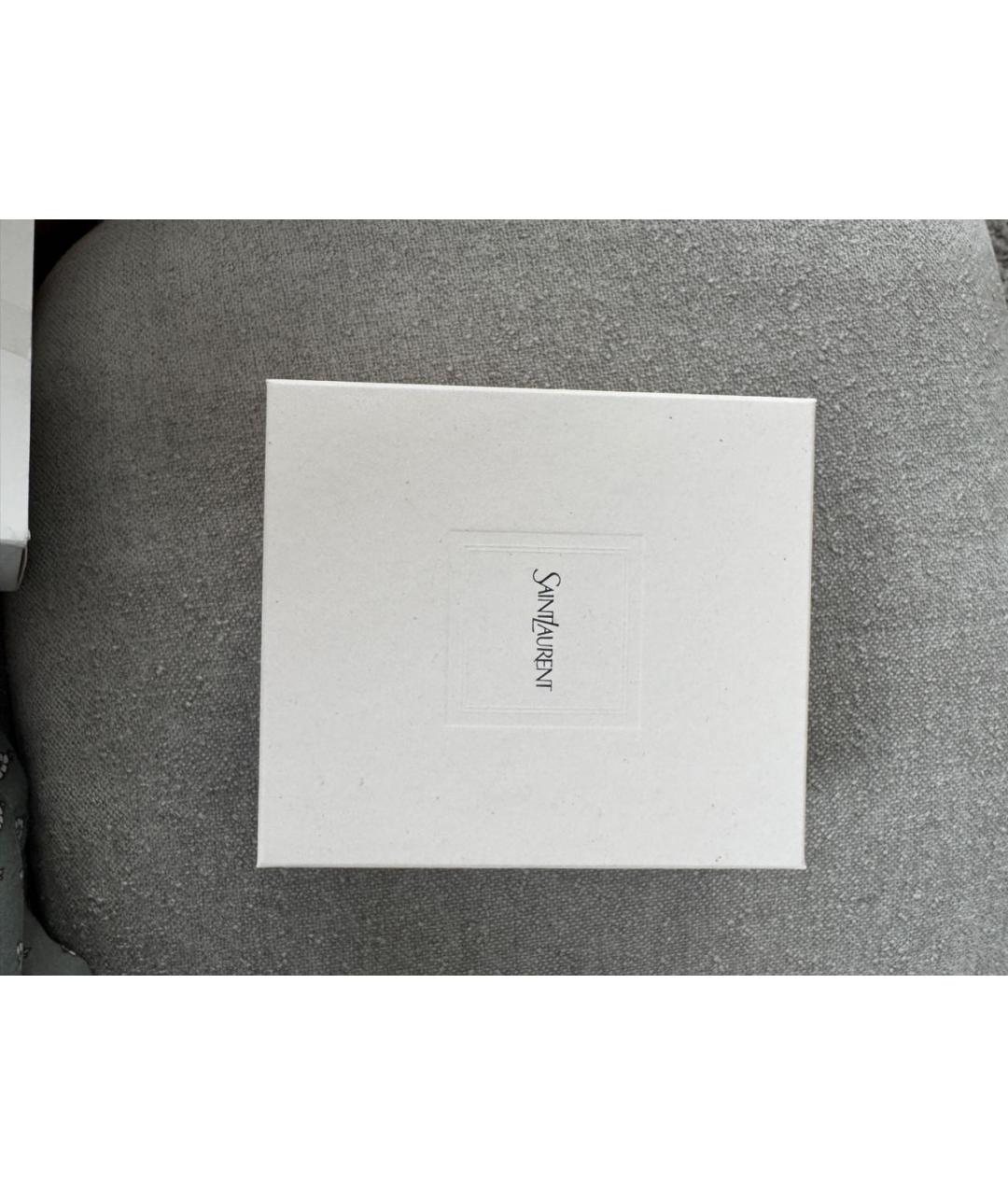 SAINT LAURENT Черный кожаный кошелек, фото 8