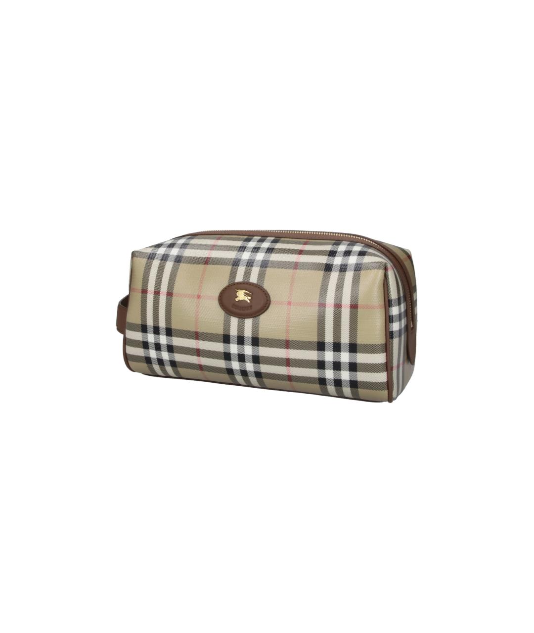 BURBERRY Бежевая барсетка из канвы, фото 2