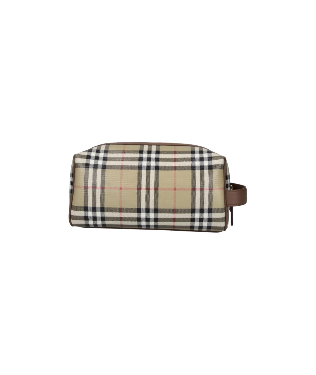 BURBERRY Бежевая барсетка из канвы, фото 3