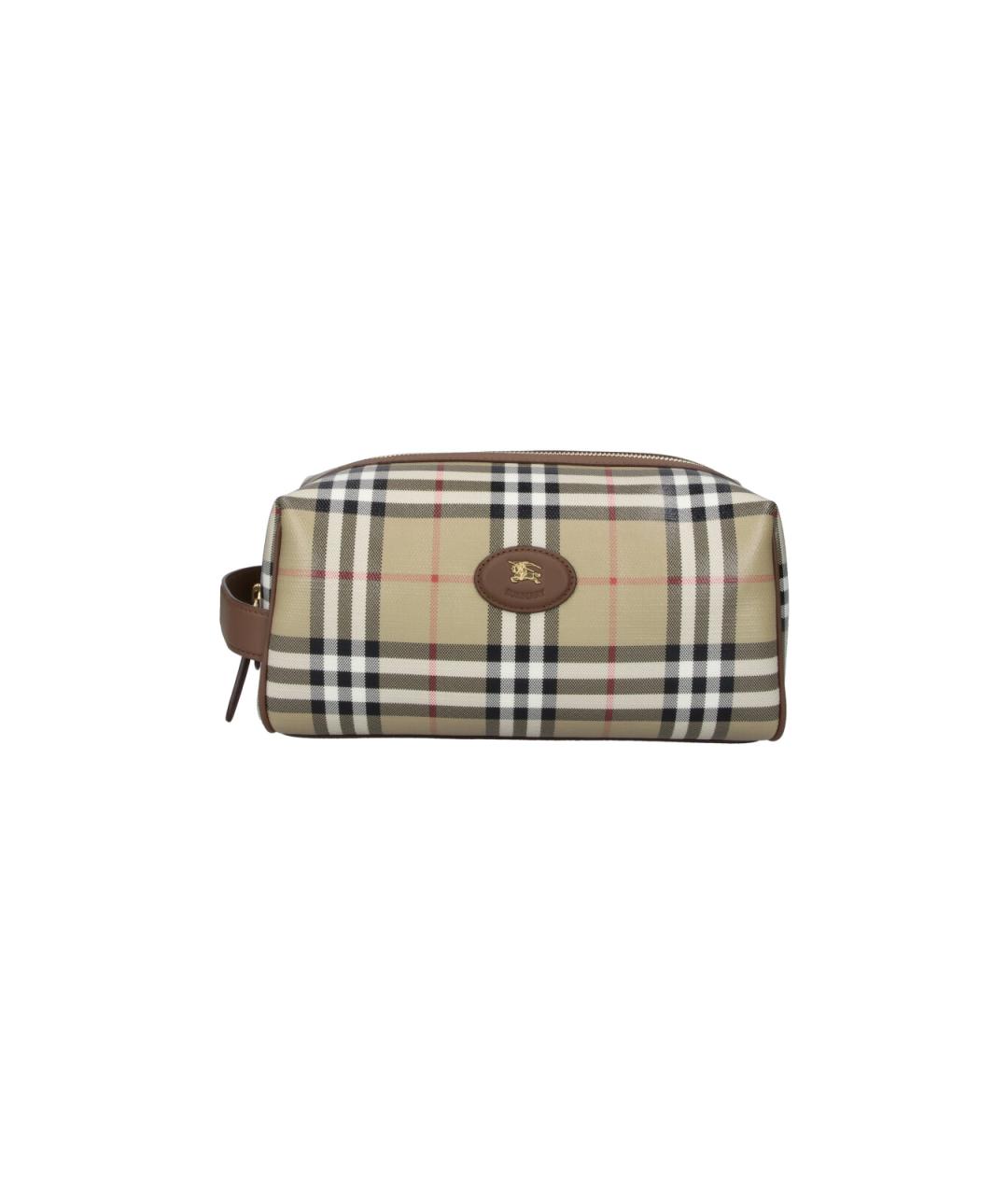 BURBERRY Бежевая барсетка из канвы, фото 6