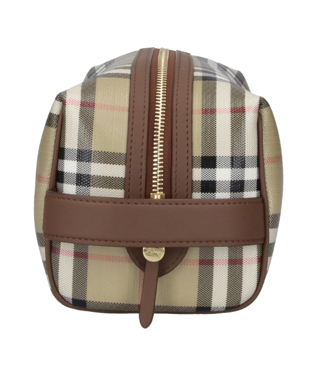 BURBERRY Бежевая барсетка из канвы, фото 5