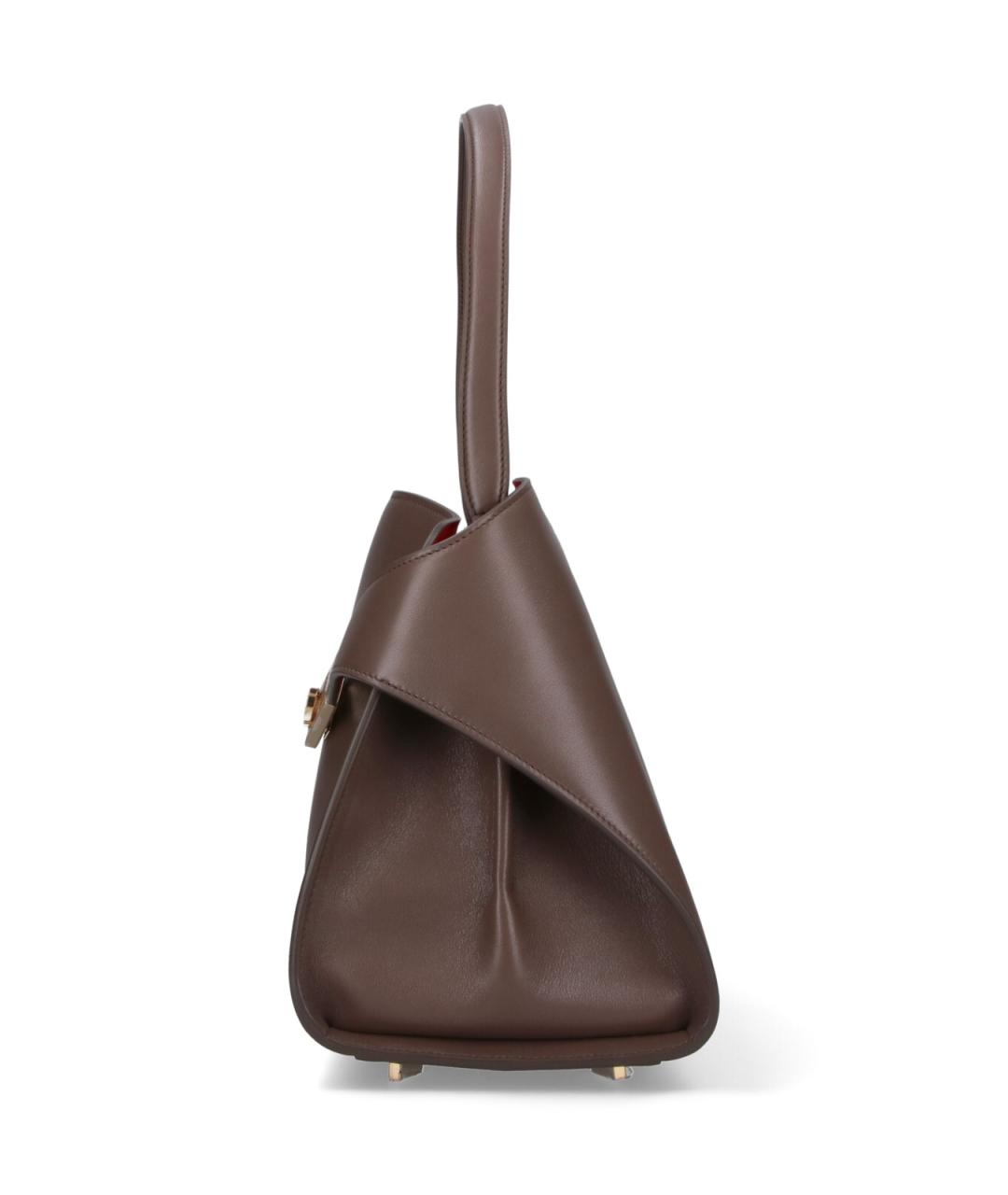 FERRAGAMO Коричневая кожаная сумка тоут, фото 5