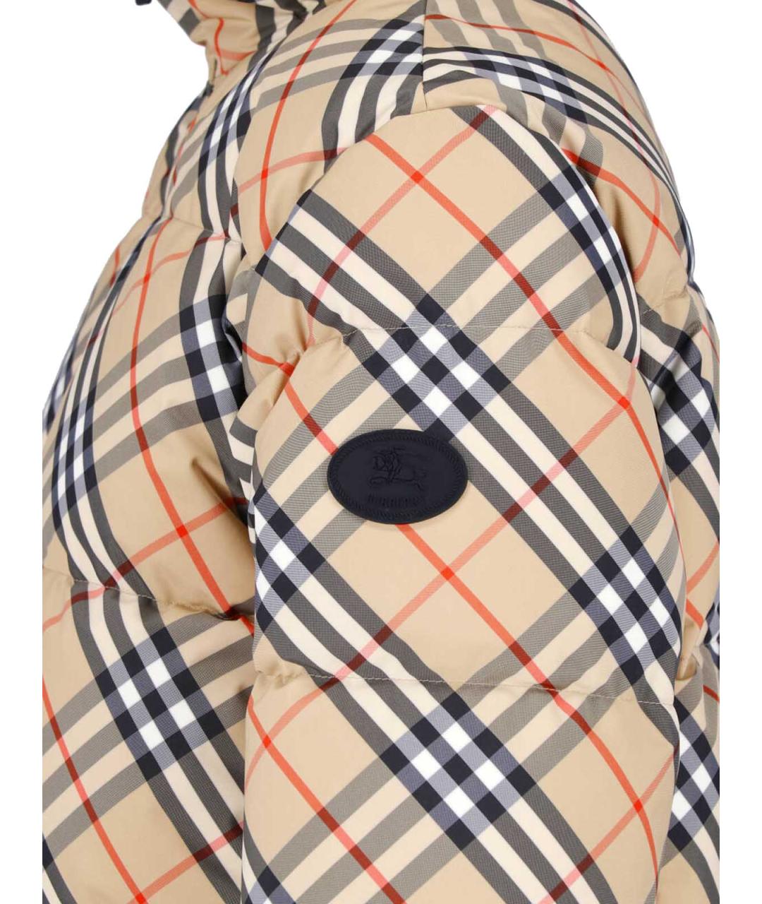 BURBERRY Бежевый полиэстеровый пуховик, фото 3