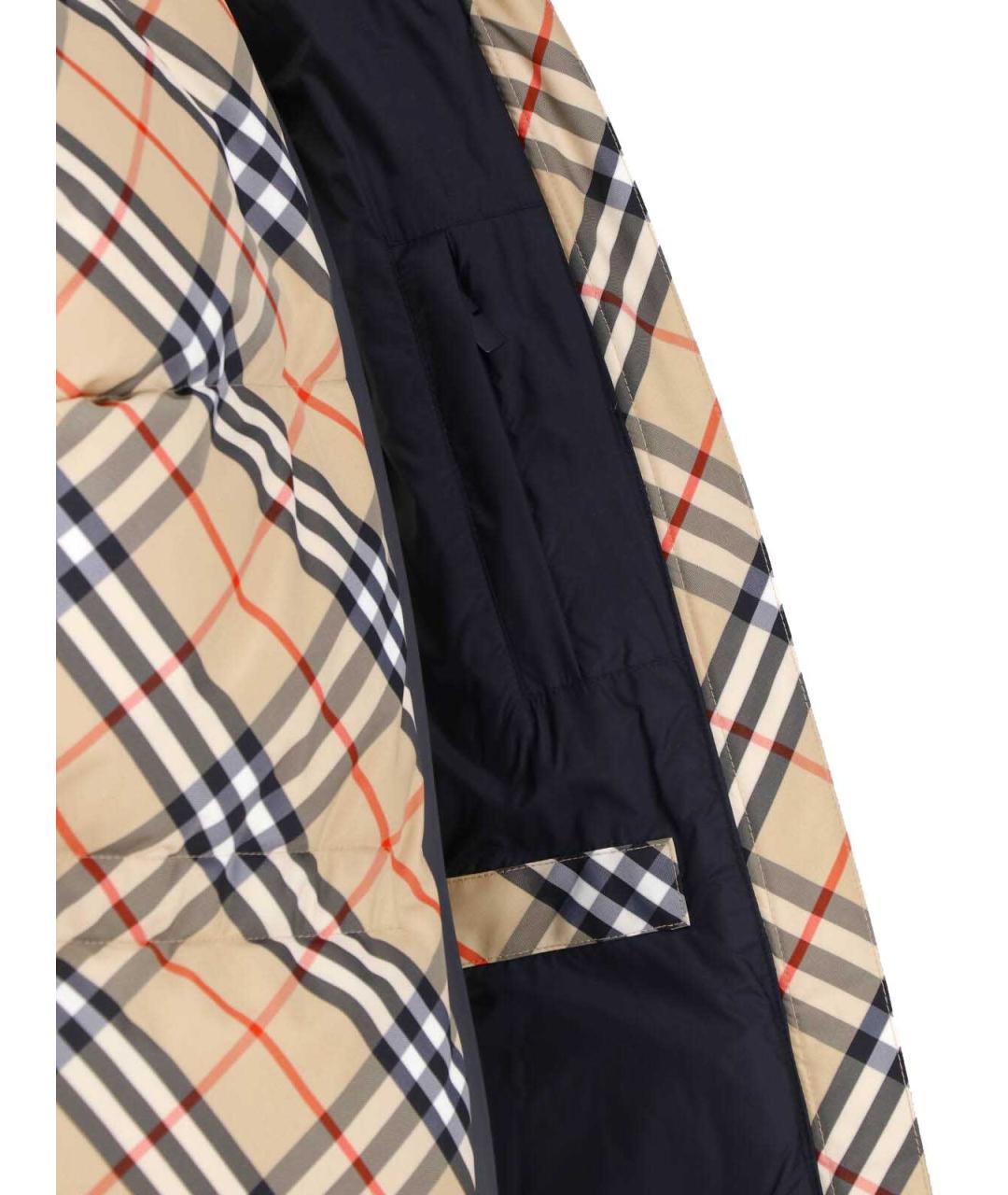 BURBERRY Бежевый полиэстеровый пуховик, фото 5