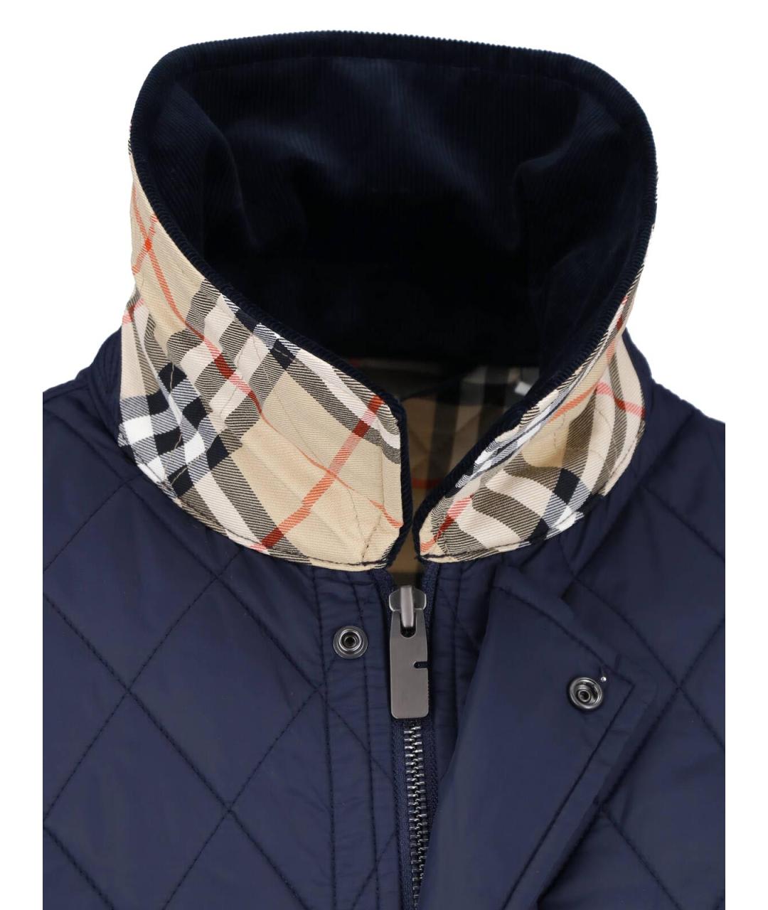 BURBERRY Синяя полиамидовая куртка, фото 3