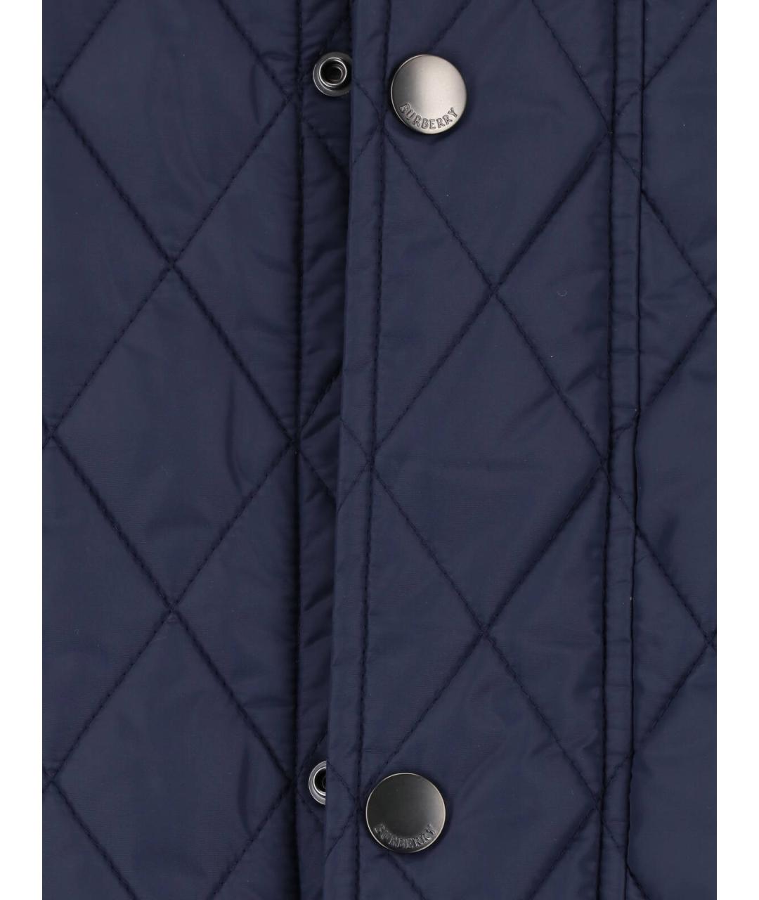 BURBERRY Синяя полиамидовая куртка, фото 4