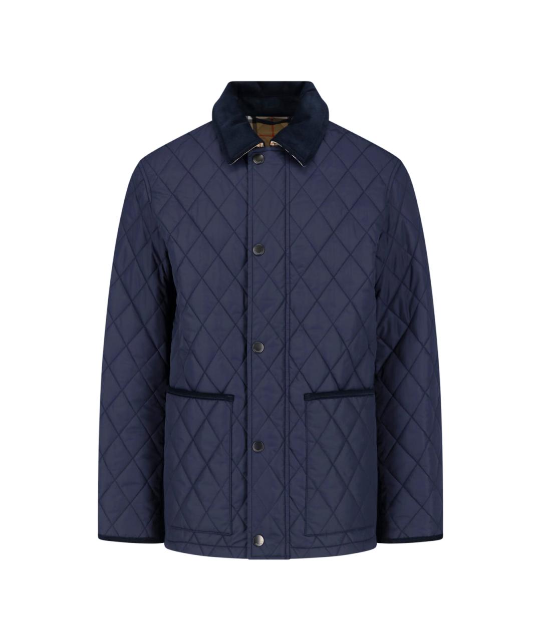 BURBERRY Синяя полиамидовая куртка, фото 1