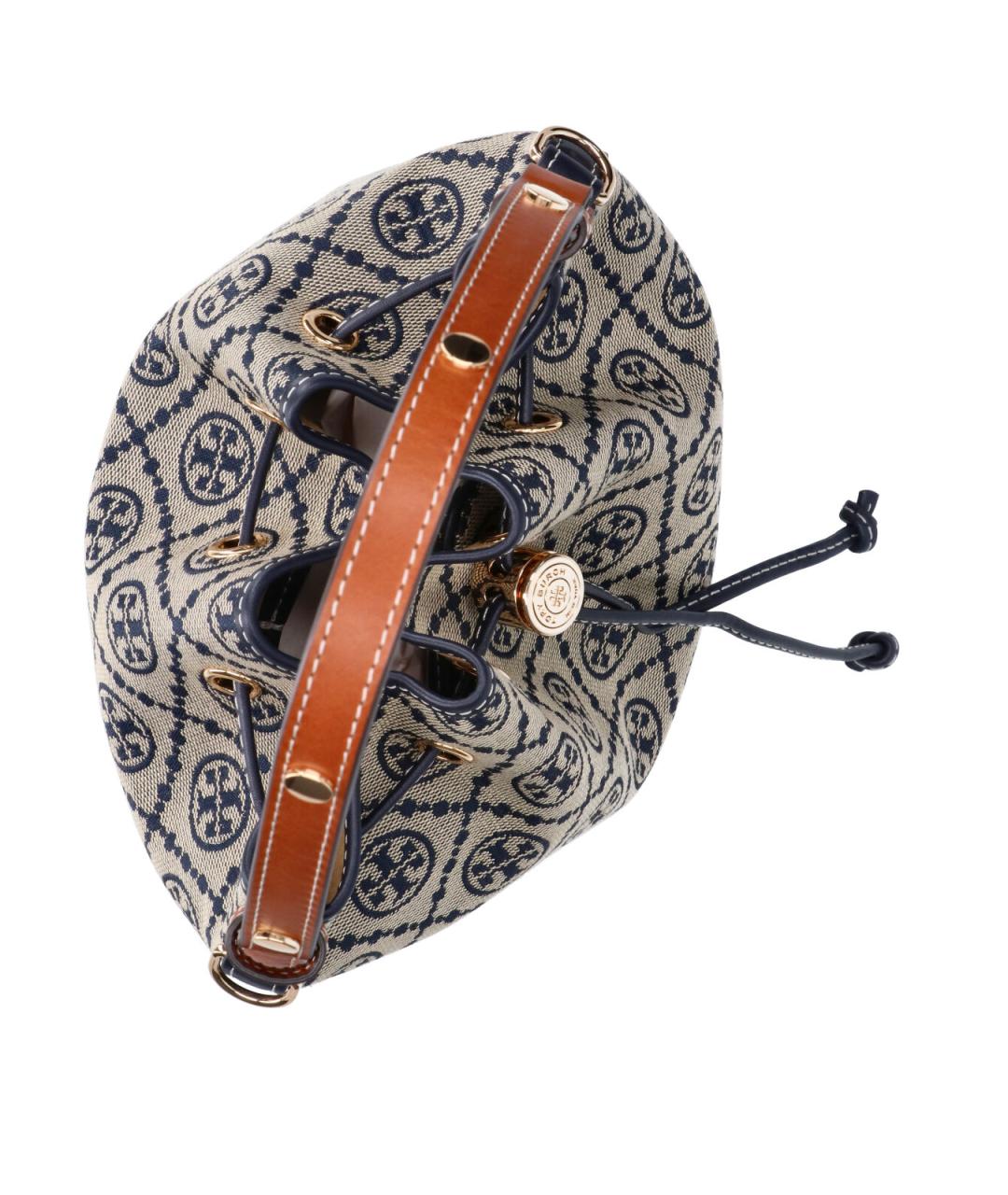 TORY BURCH Синяя хлопковая сумка через плечо, фото 4
