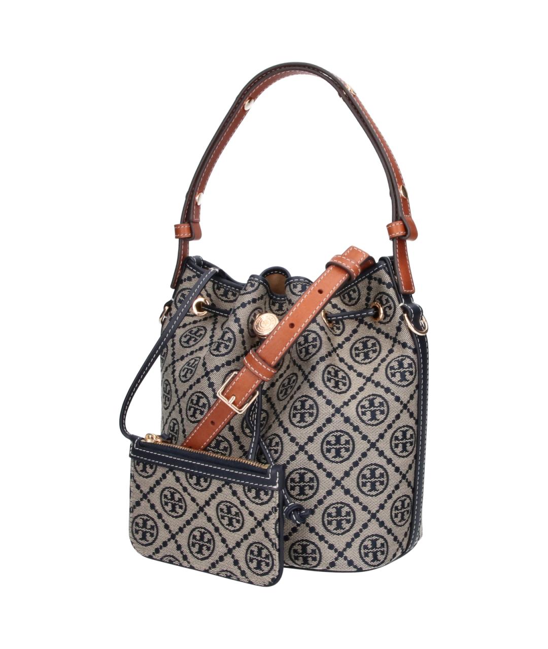 TORY BURCH Синяя хлопковая сумка через плечо, фото 2